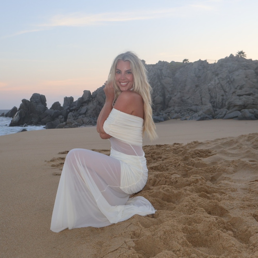 Elegant White Off-Shoulder Dress